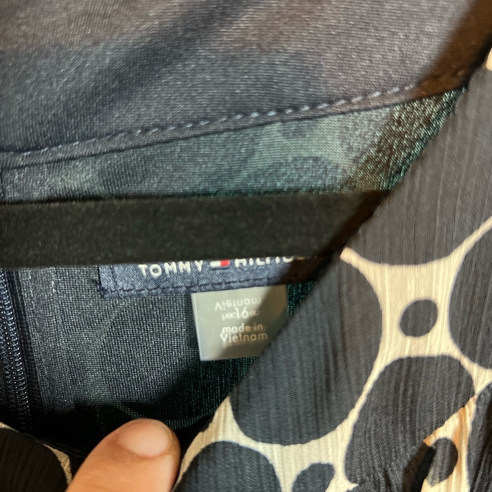 Tommy Hilfiger Navy Blue and White Polka Dot Dress - Picture 4 of 6